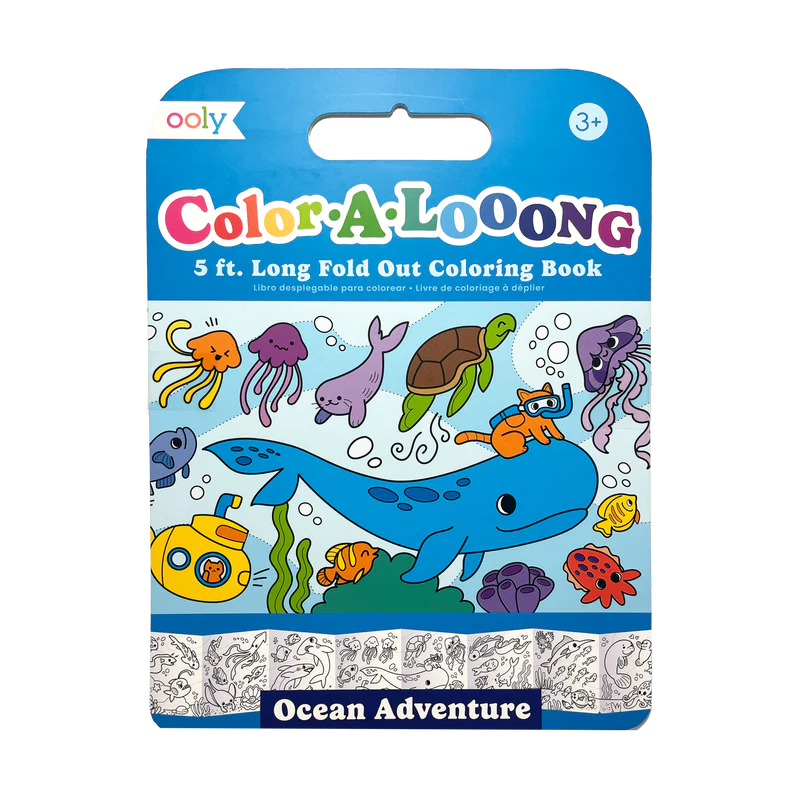 Color-A-Looong 5' Fold Out Kids Coloring Book - Ocean Adventure Color-A-Looong 5' Fold Out Kids Coloring Book - Ocean Adventure