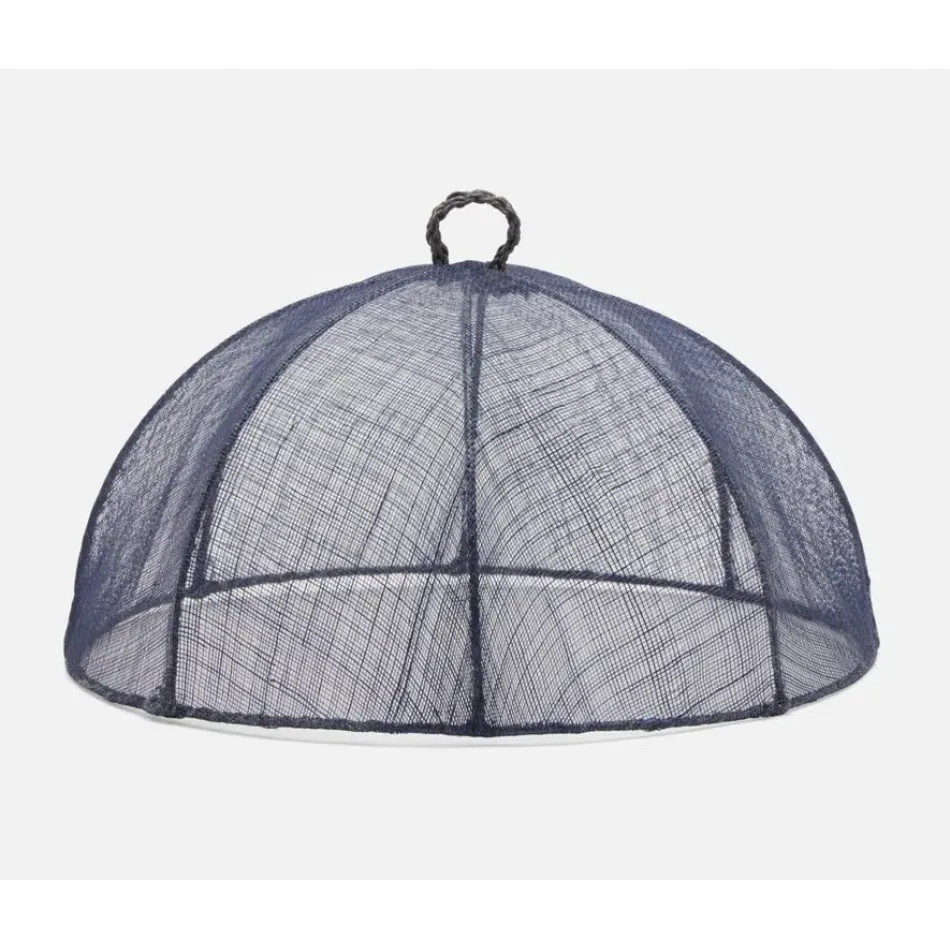 Blue Phesant - Food Cover Round Blue Slate (Pack of 2)